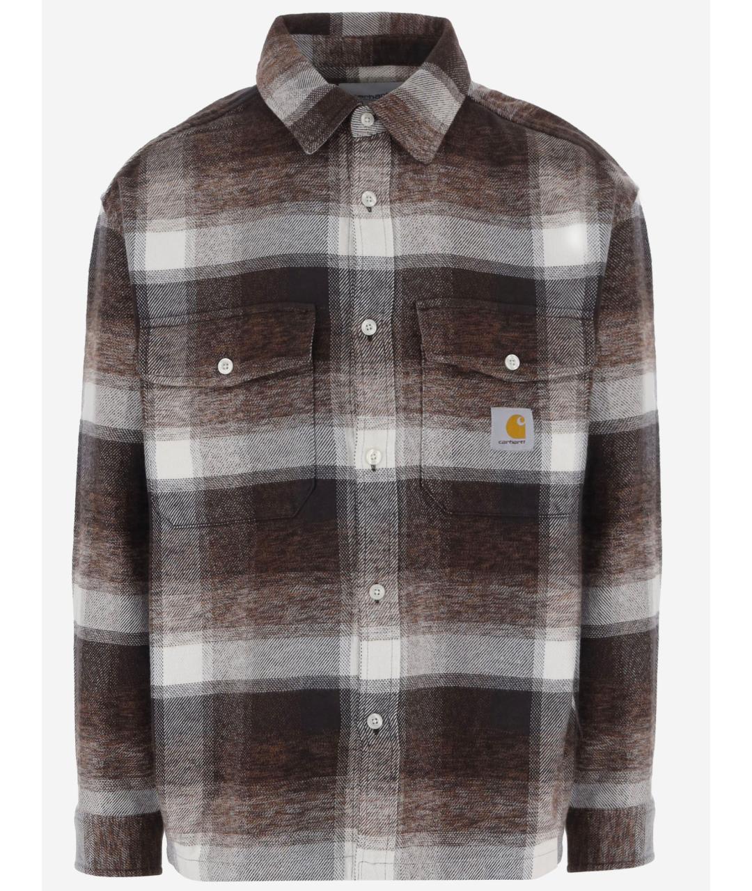 CARHARTT WIP Коричневая хлопковая кэжуал рубашка, фото 1