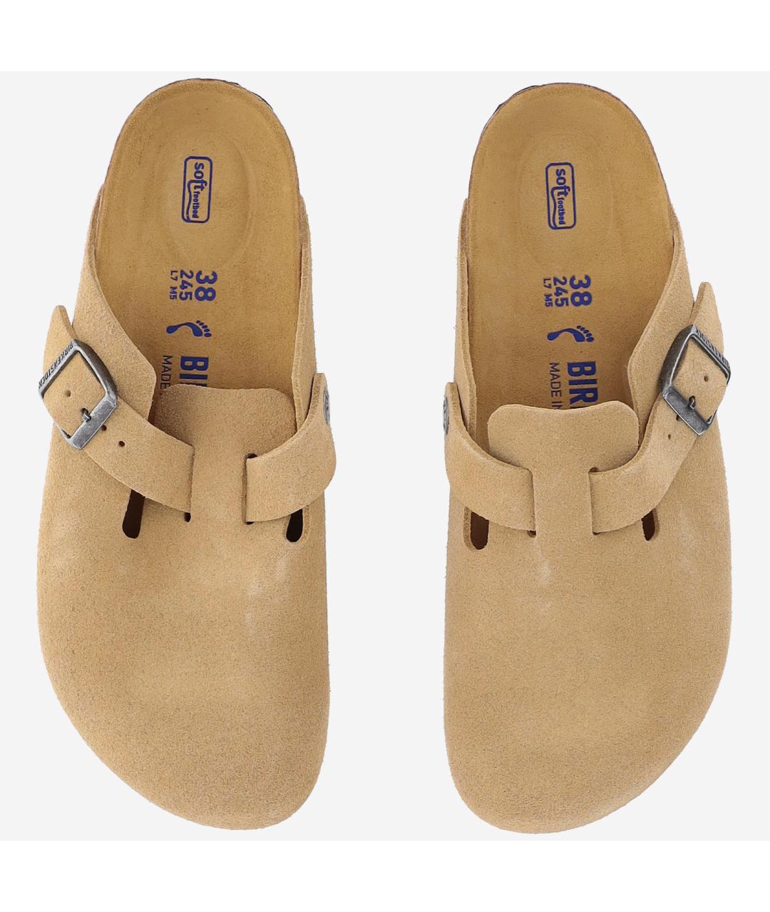BIRKENSTOCK Бежевые замшевые мюли, фото 2