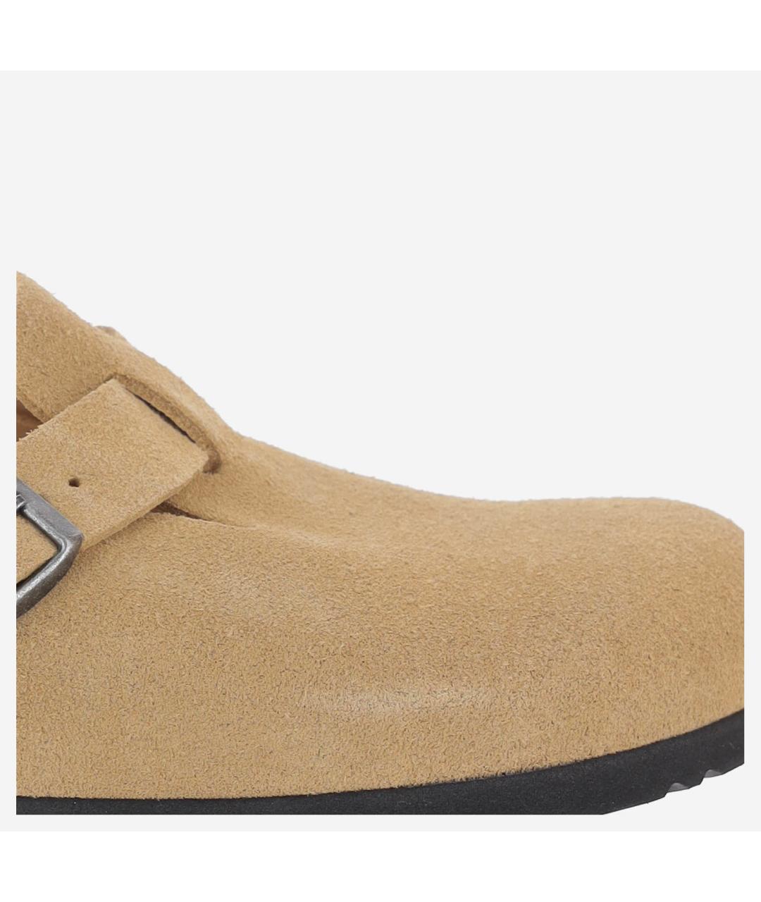 BIRKENSTOCK Бежевые замшевые мюли, фото 5