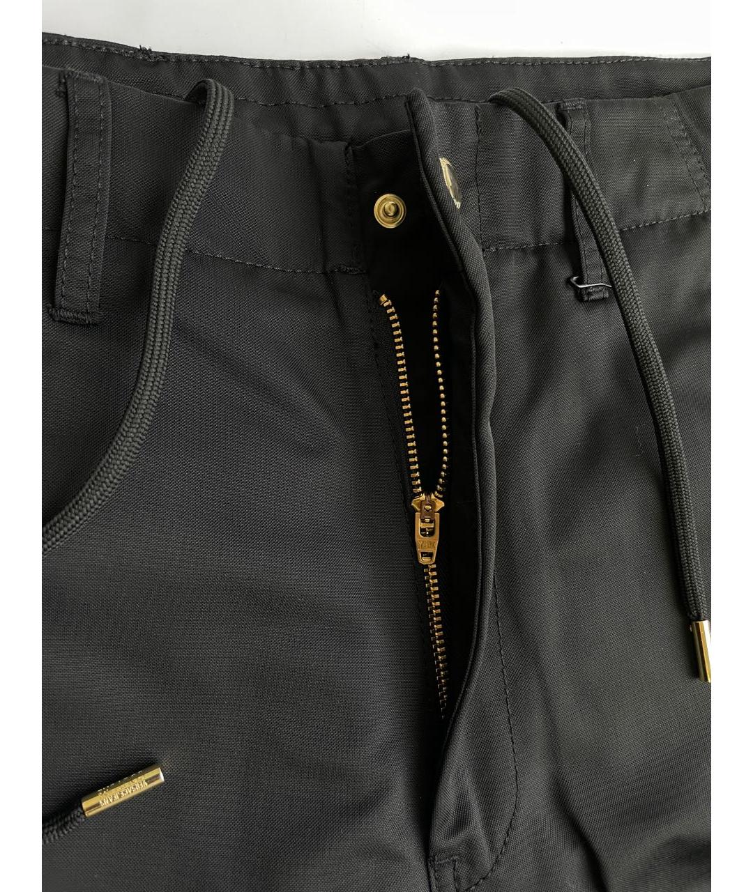 VERSACE JEANS COUTURE Черные полиэстеровые брюки чинос, фото 7