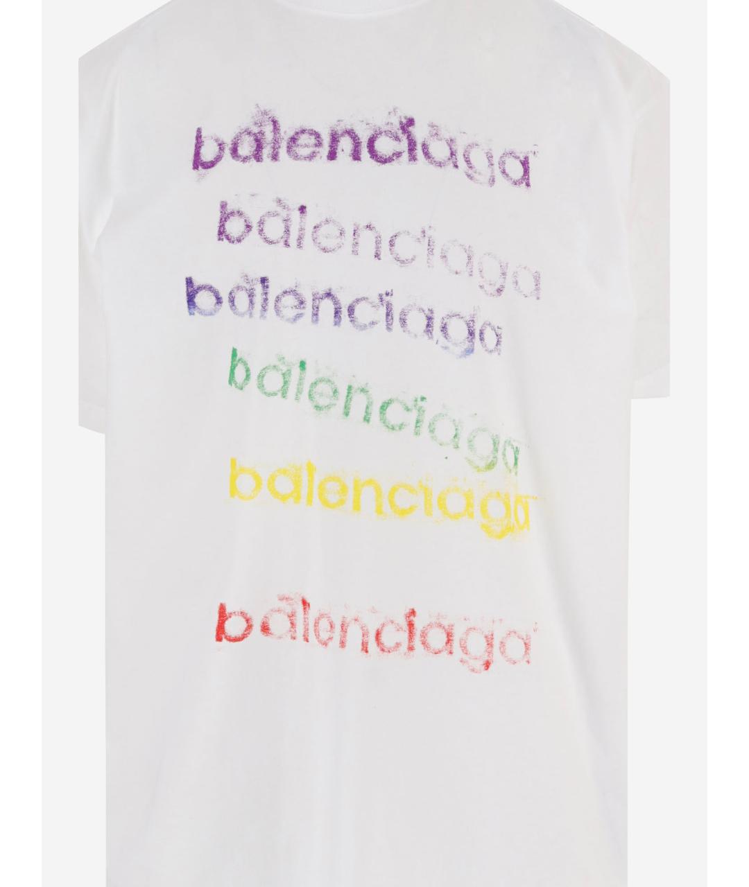 BALENCIAGA Белая хлопковая футболка, фото 3