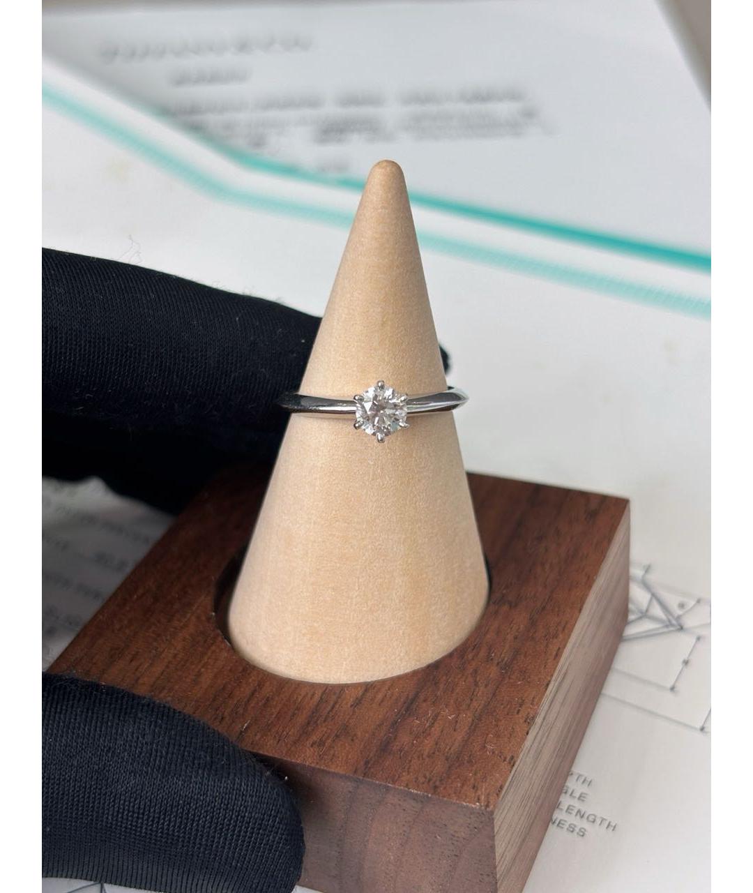 TIFFANY&CO Белое платиновое кольцо, фото 6