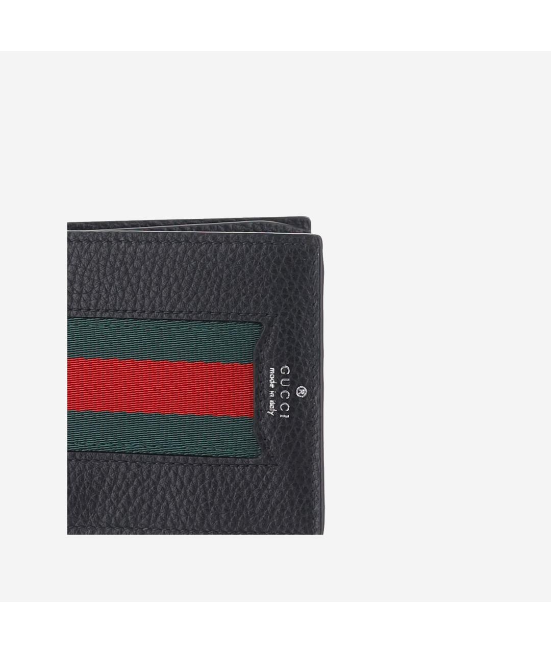 GUCCI Черный кожаный кошелек, фото 4