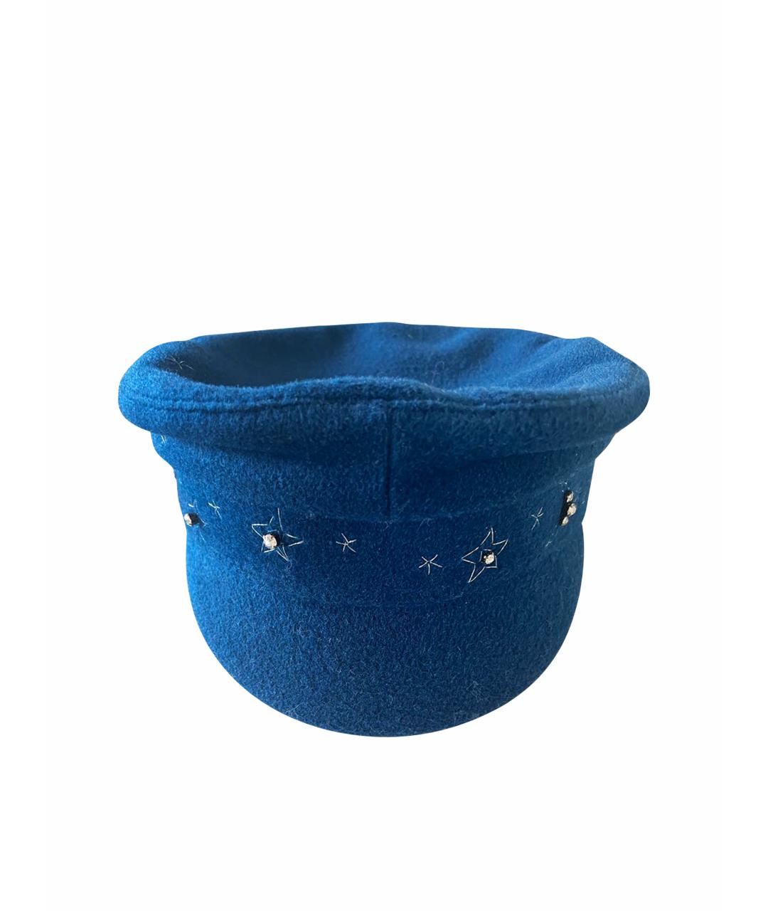 RUSLAN BAGINSKIY Синяя шерстяная кепка, фото 1