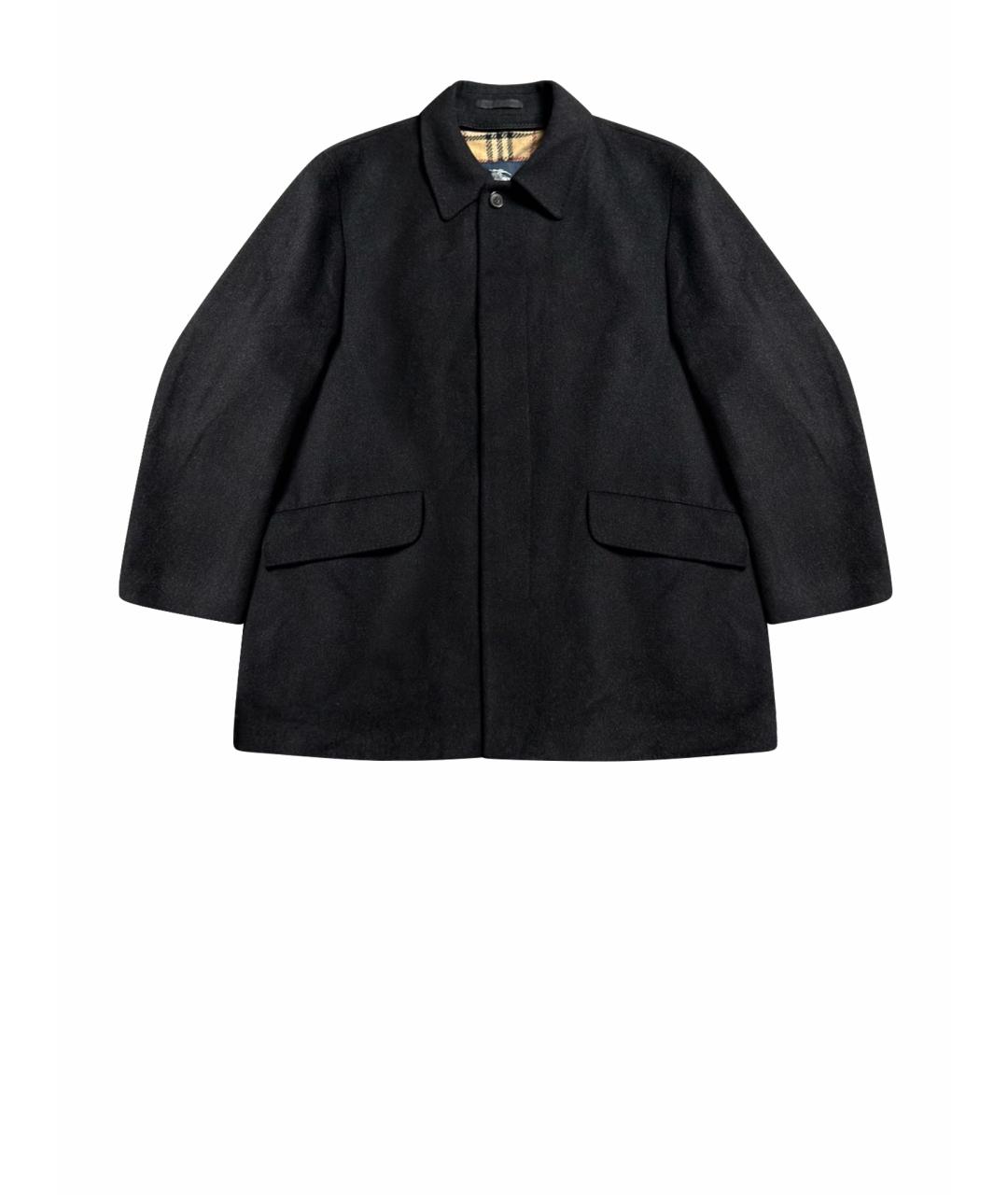 BURBERRY Черное шерстяное пальто, фото 10