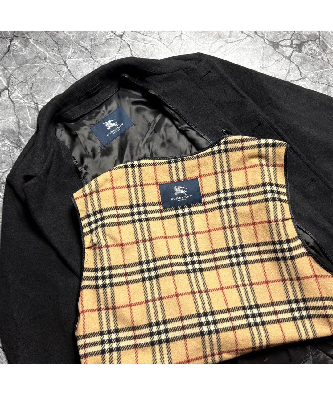 BURBERRY Черное шерстяное пальто, фото 3