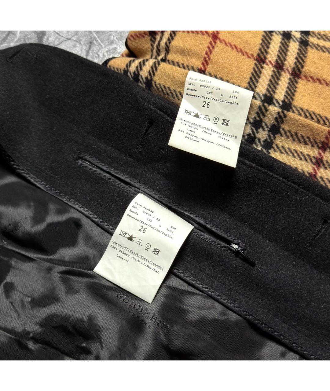 BURBERRY Черное шерстяное пальто, фото 7