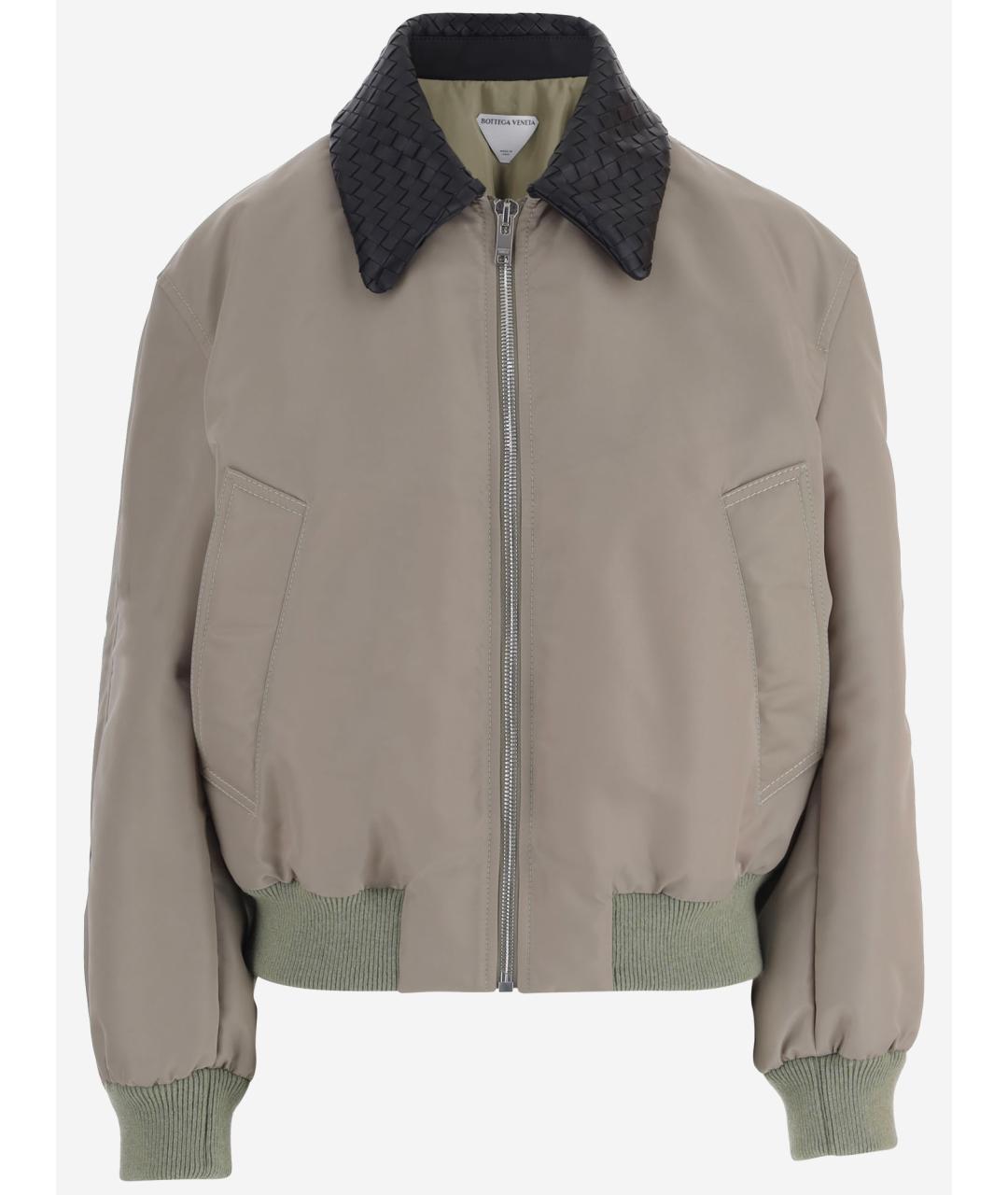 BOTTEGA VENETA Зеленая полиамидовая куртка, фото 1