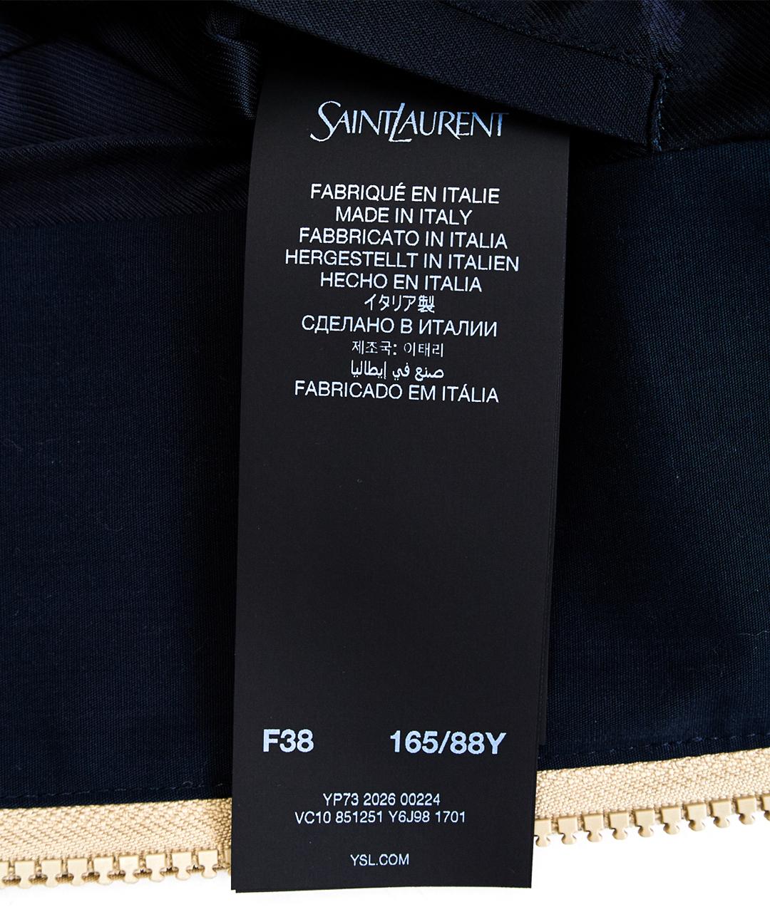 SAINT LAURENT Бежевая хлопковая куртка, фото 8