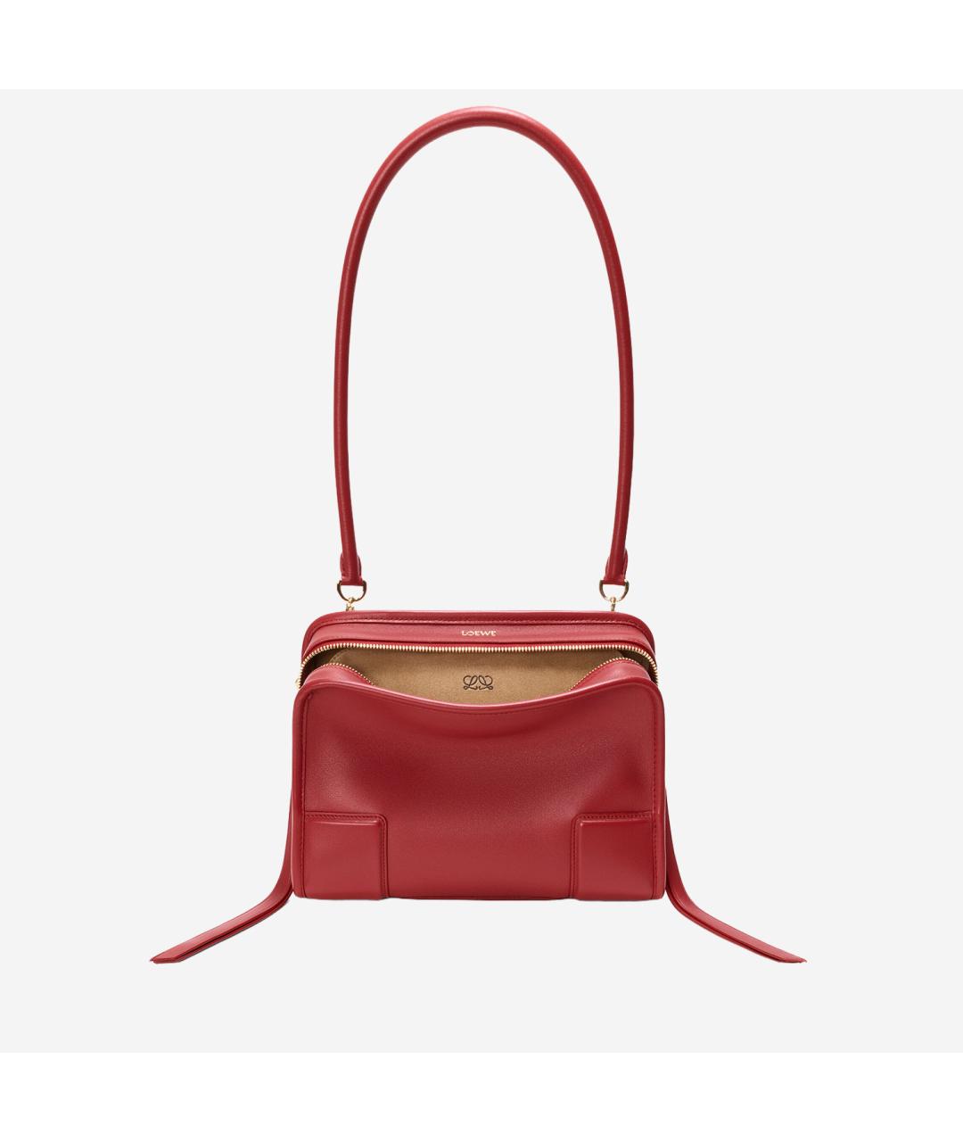 LOEWE Красная кожаная сумка тоут, фото 4