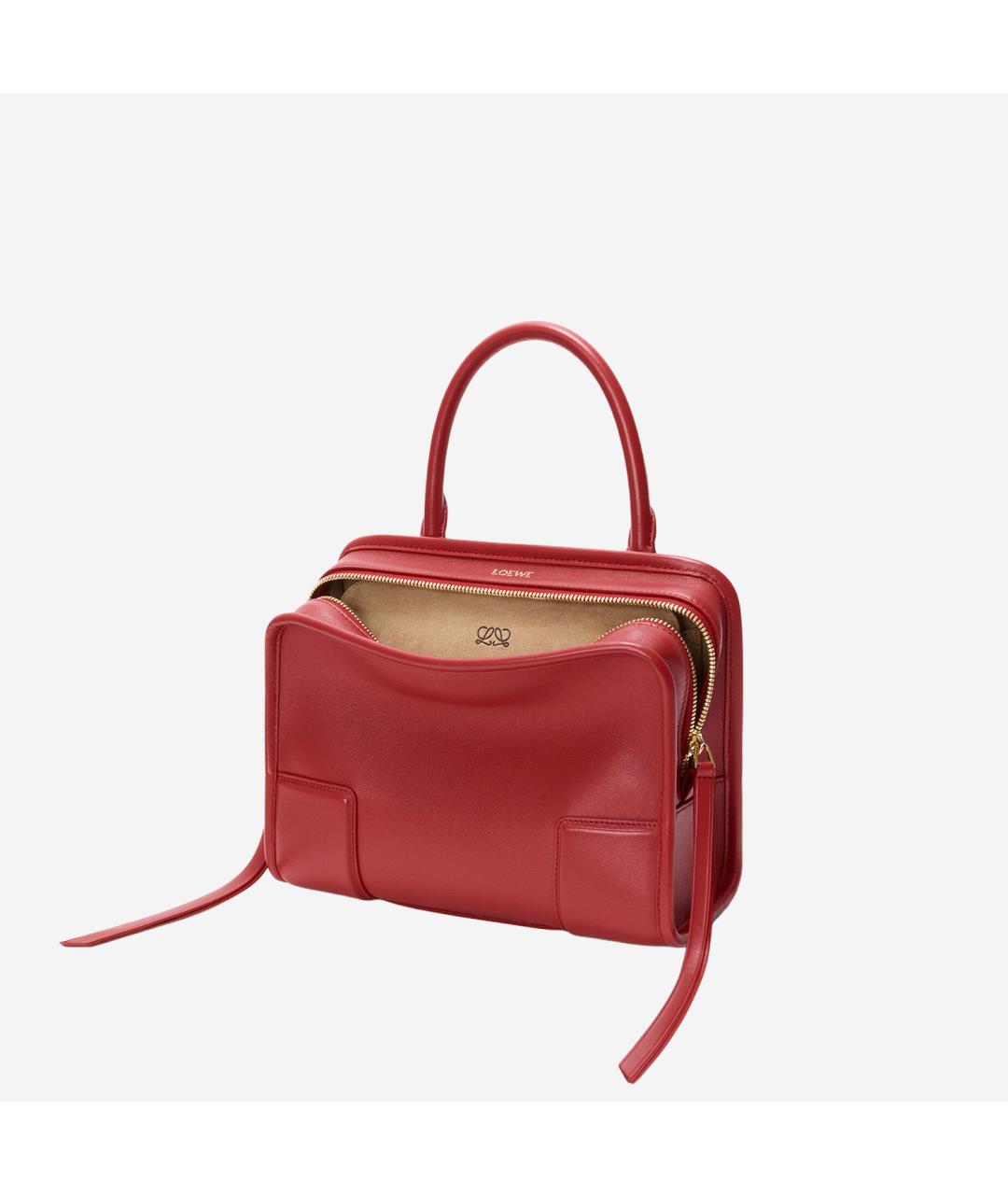 LOEWE Красная кожаная сумка тоут, фото 2