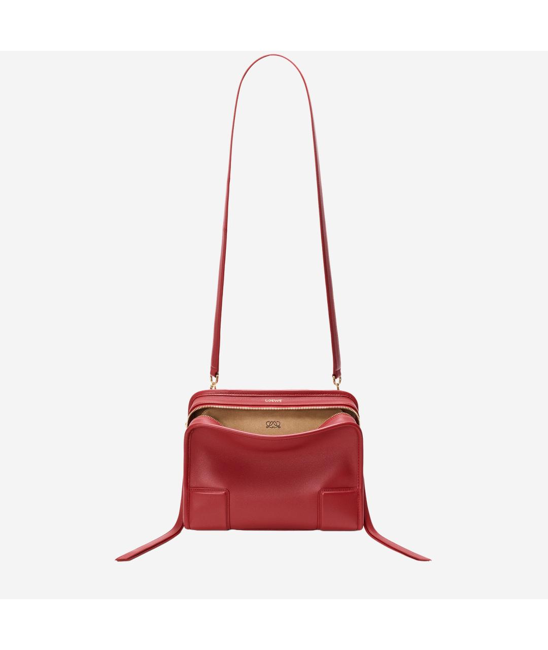 LOEWE Красная кожаная сумка тоут, фото 5
