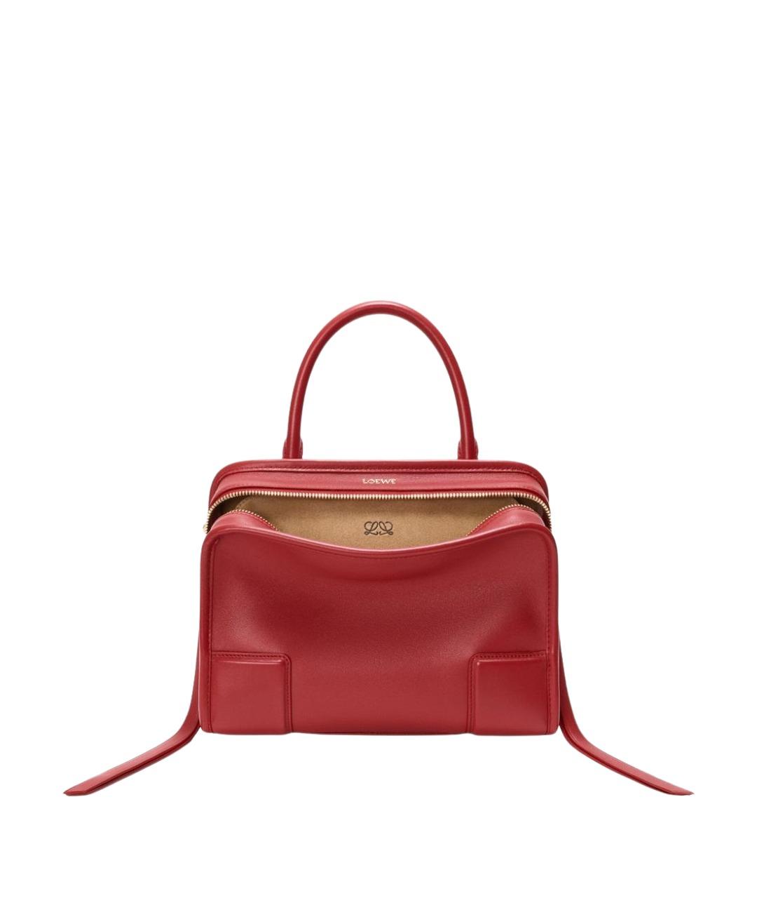 LOEWE Красная кожаная сумка тоут, фото 1