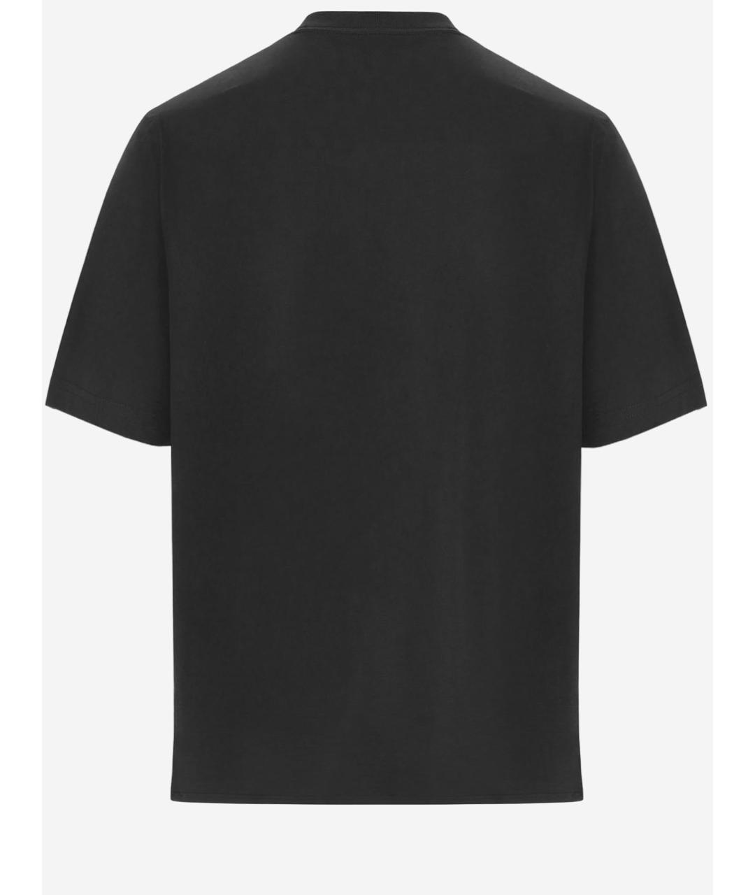 BALENCIAGA Черная хлопковая футболка, фото 2