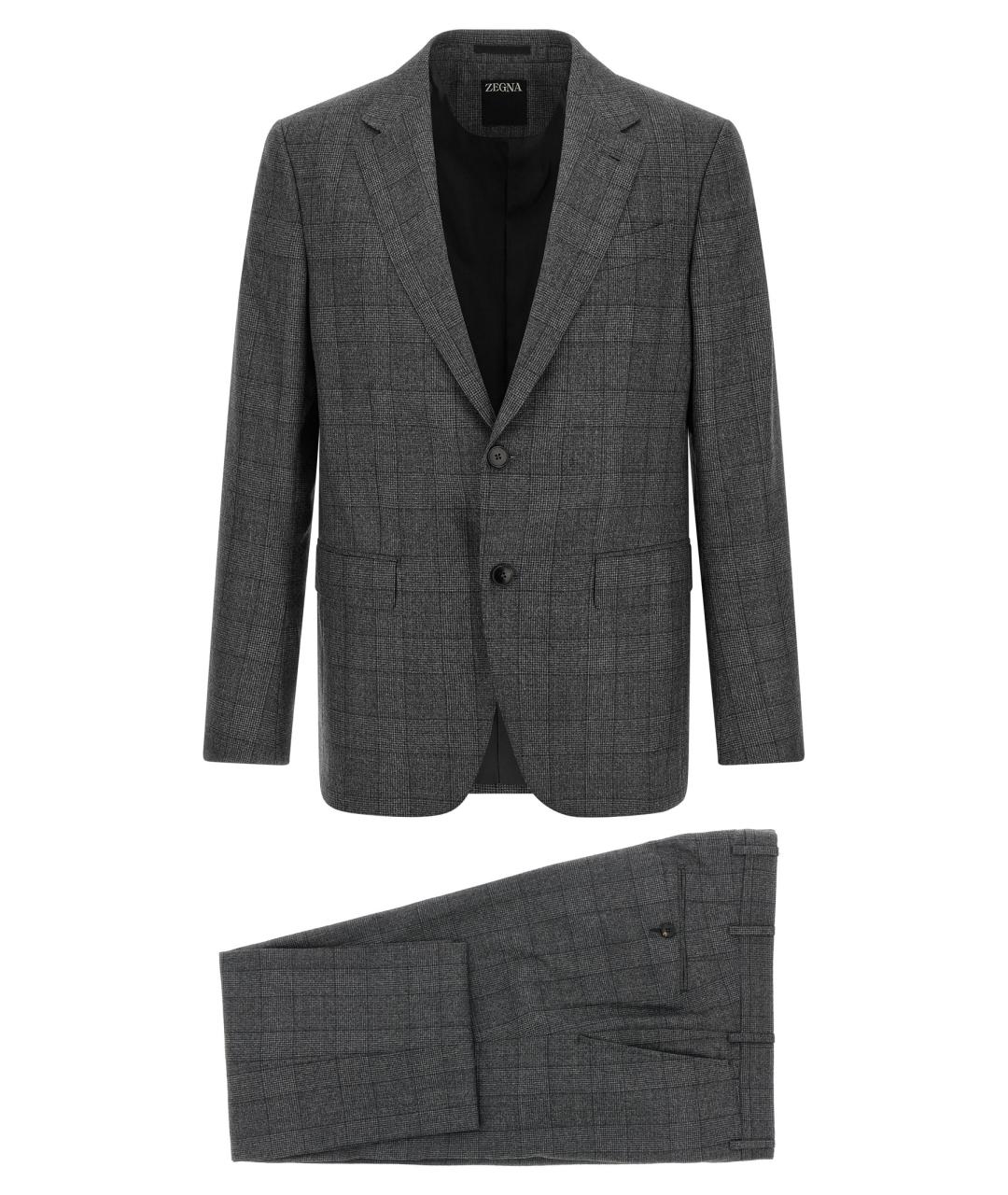 ZEGNA Серый классический костюм, фото 1