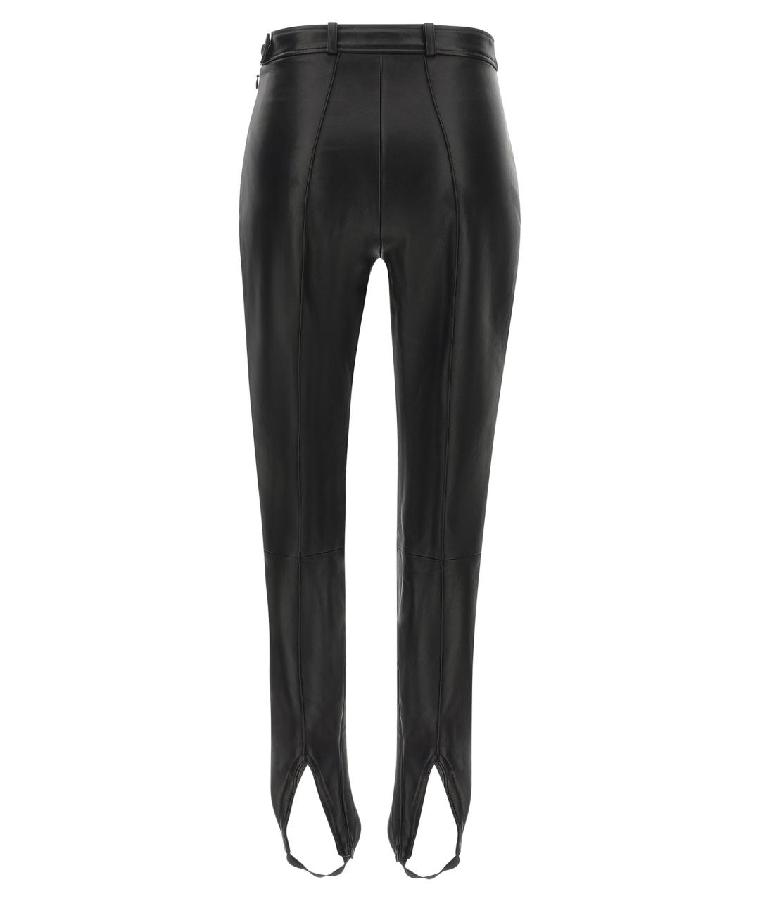 BALMAIN Черные кожаные леггинсы и велосипедки, фото 2
