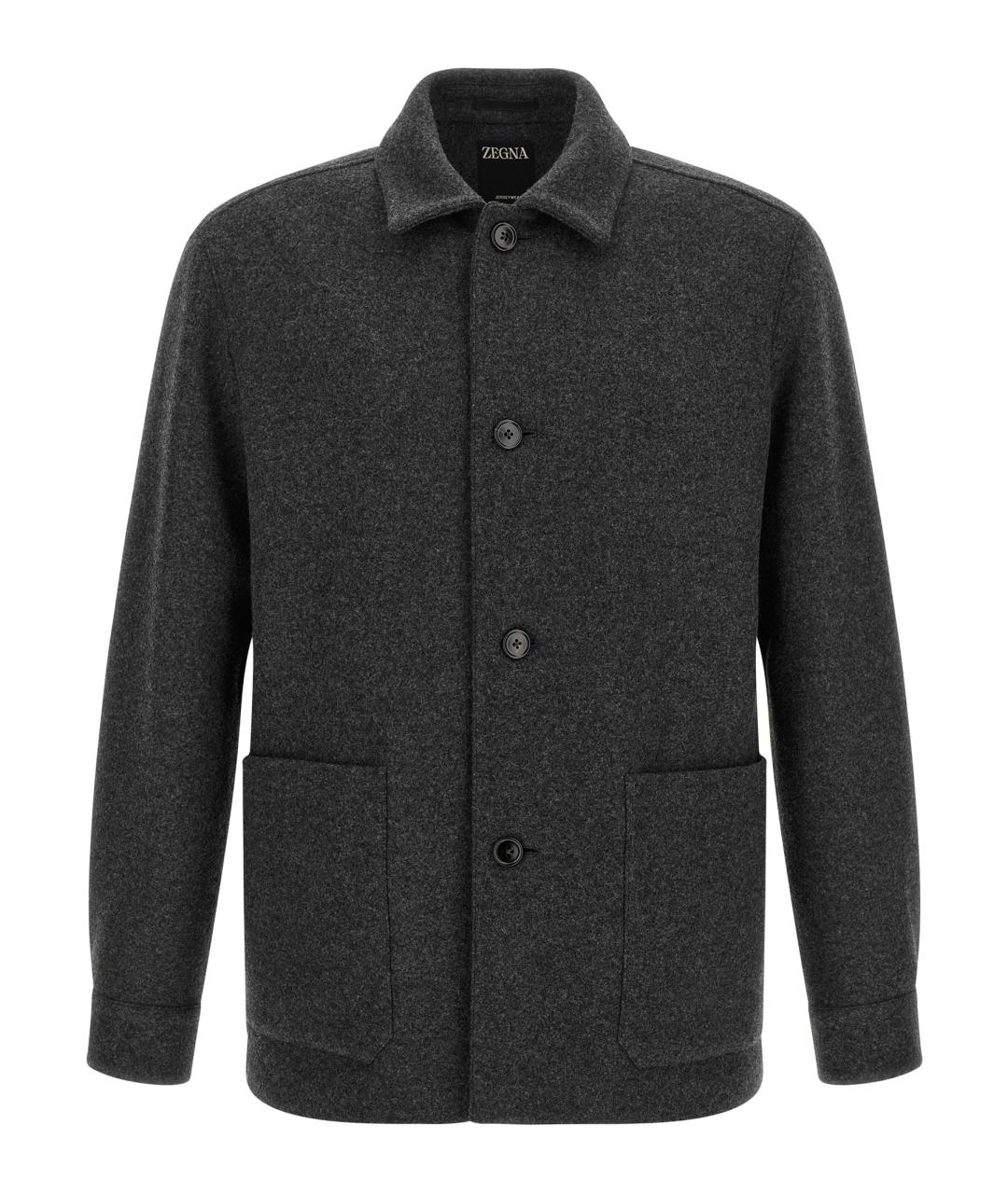 ZEGNA Серая шерстяная кэжуал рубашка, фото 1