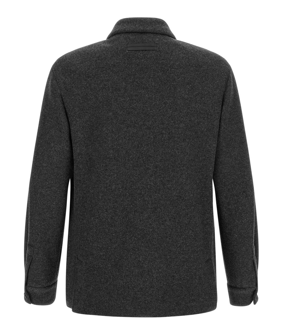 ZEGNA Серая шерстяная кэжуал рубашка, фото 2