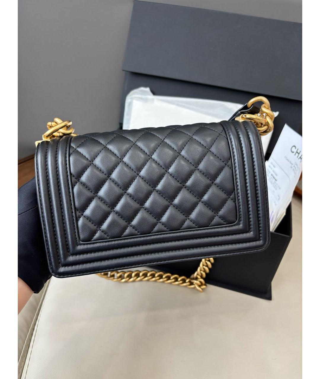 CHANEL Черная кожаная сумка через плечо, фото 3
