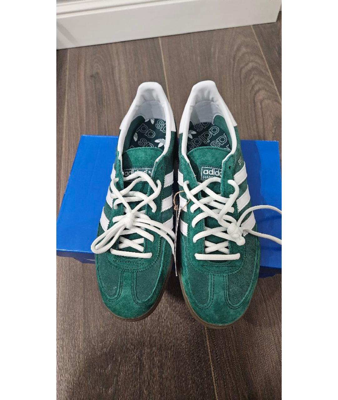 ADIDAS Зеленые замшевые кроссовки, фото 2