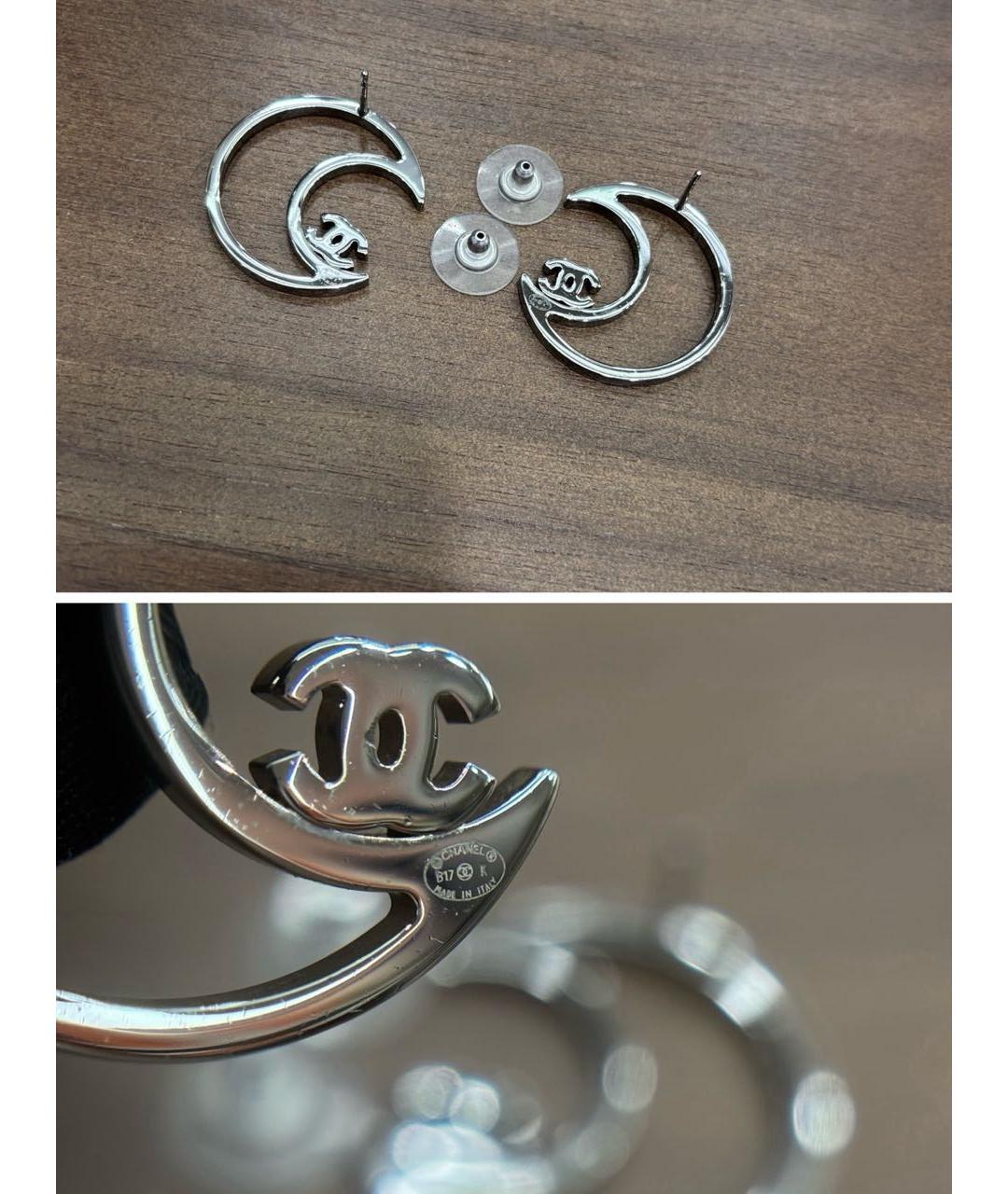 CHANEL Серебряные серьги, фото 5