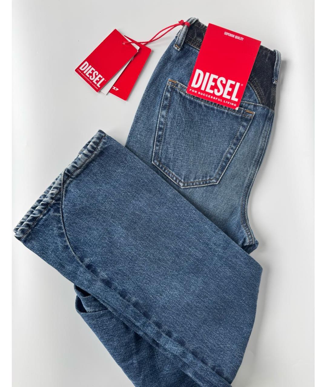 DIESEL Синие хлопковые прямые джинсы, фото 5