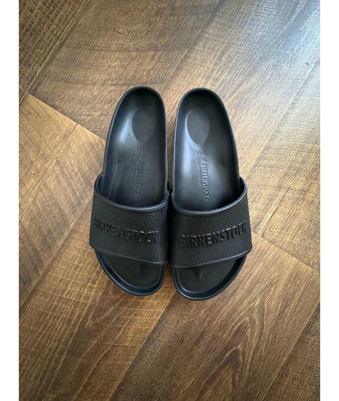 BIRKENSTOCK Черные синтетические шлепанцы, фото 5