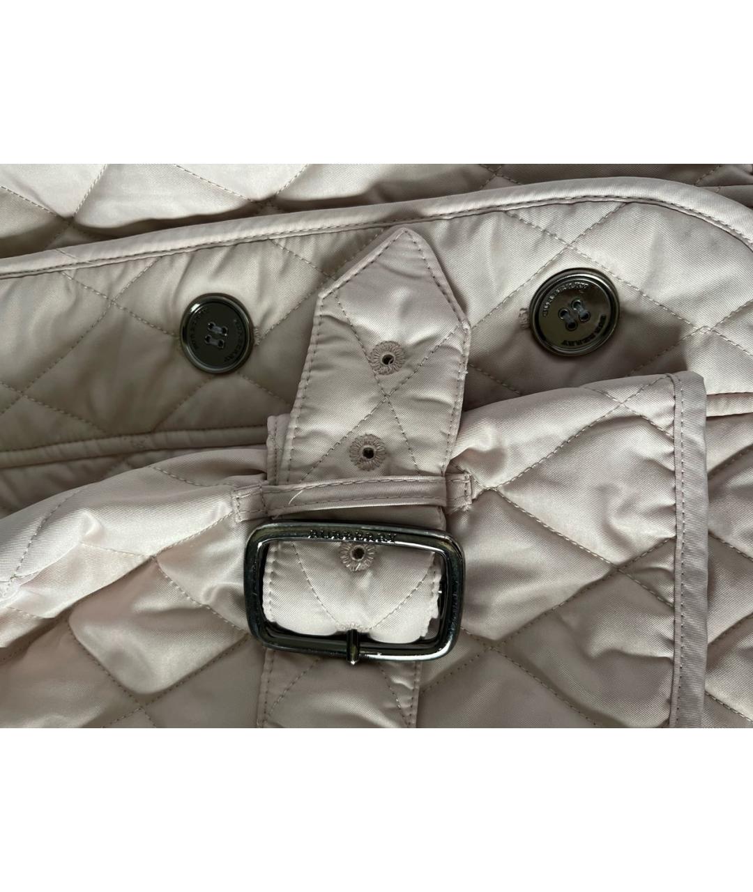 BURBERRY Бежевая полиэстеровая куртка, фото 8