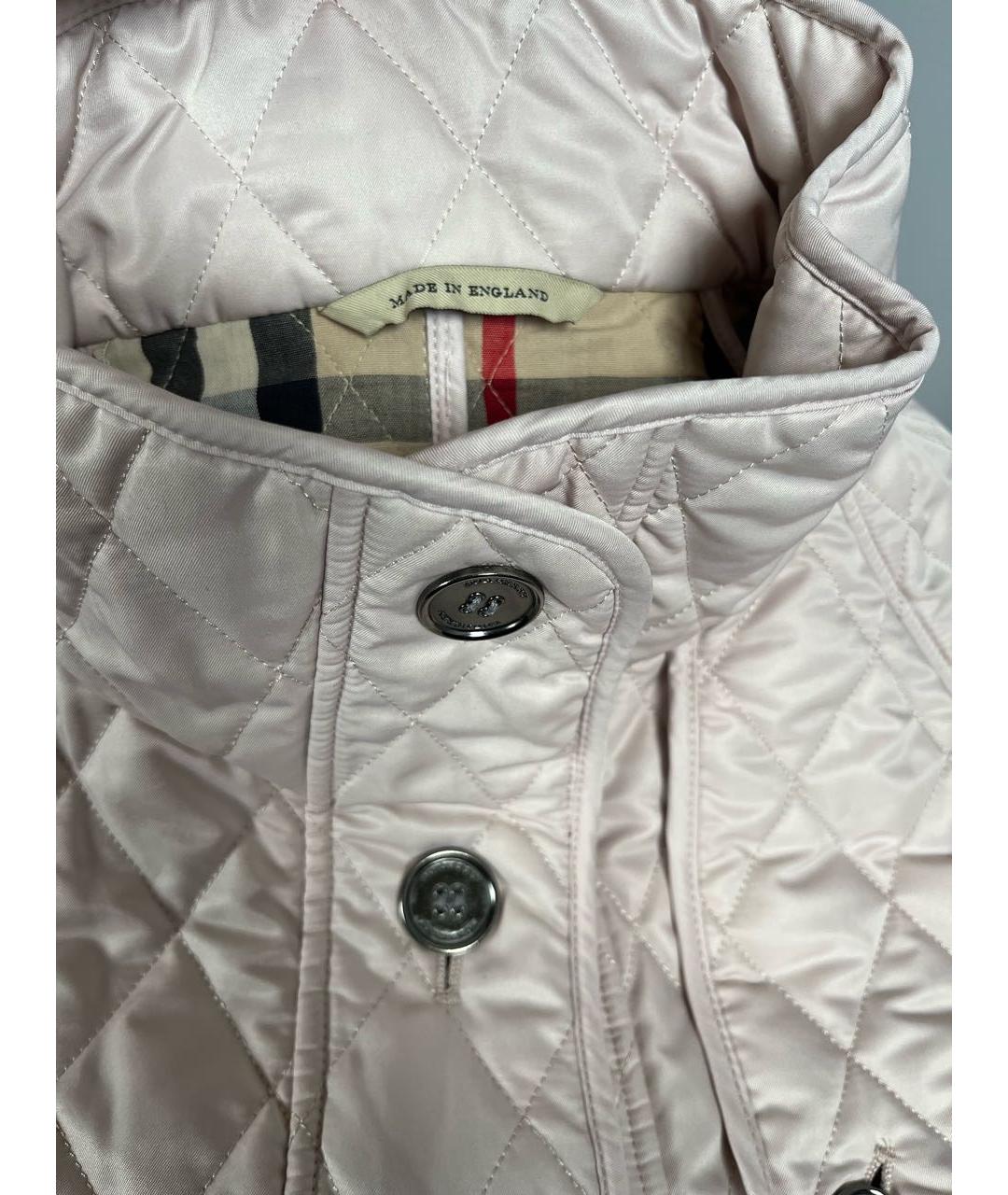 BURBERRY Бежевая полиэстеровая куртка, фото 3