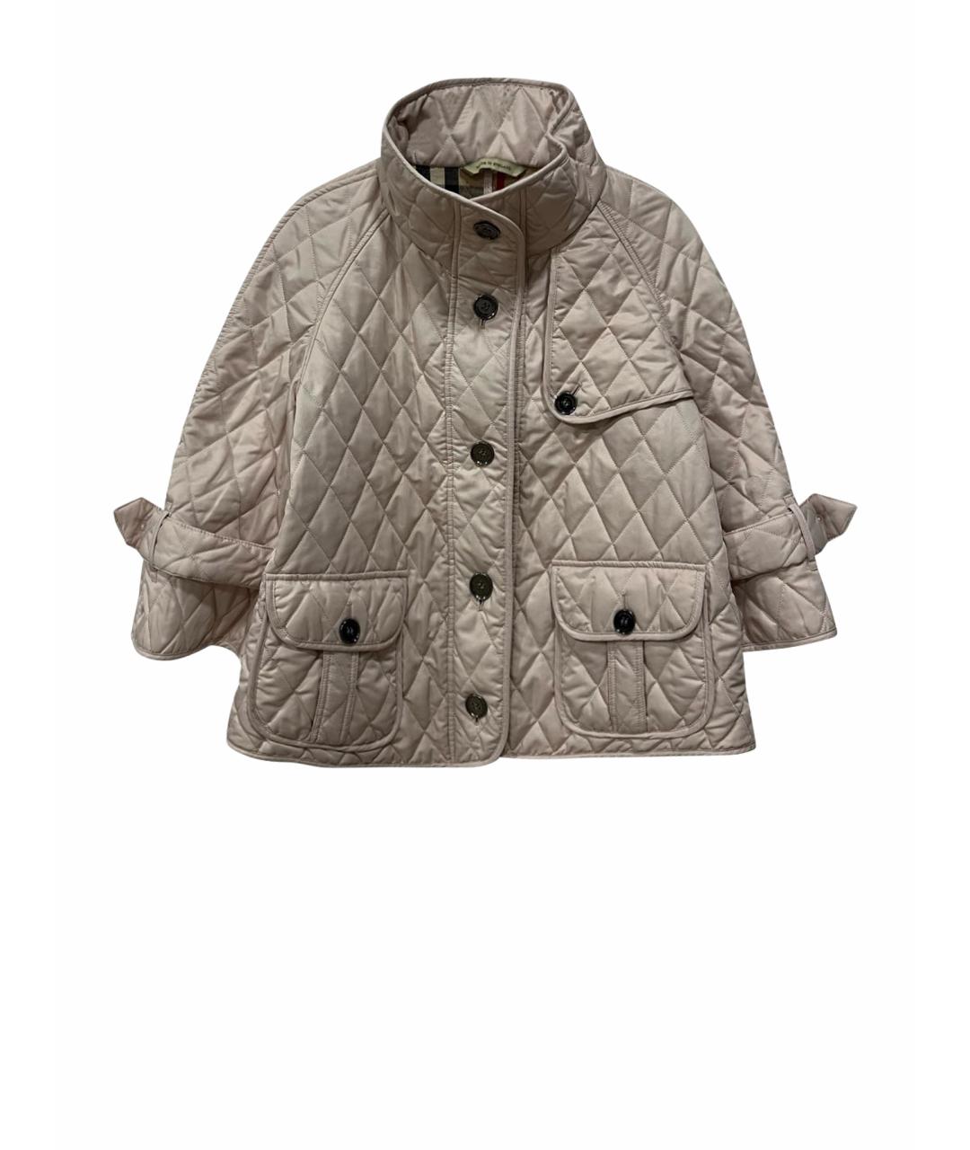 BURBERRY Бежевая полиэстеровая куртка, фото 1