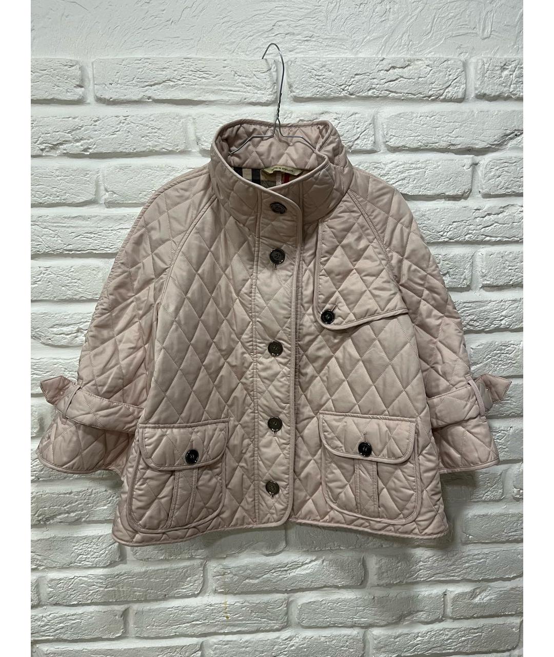 BURBERRY Бежевая полиэстеровая куртка, фото 9