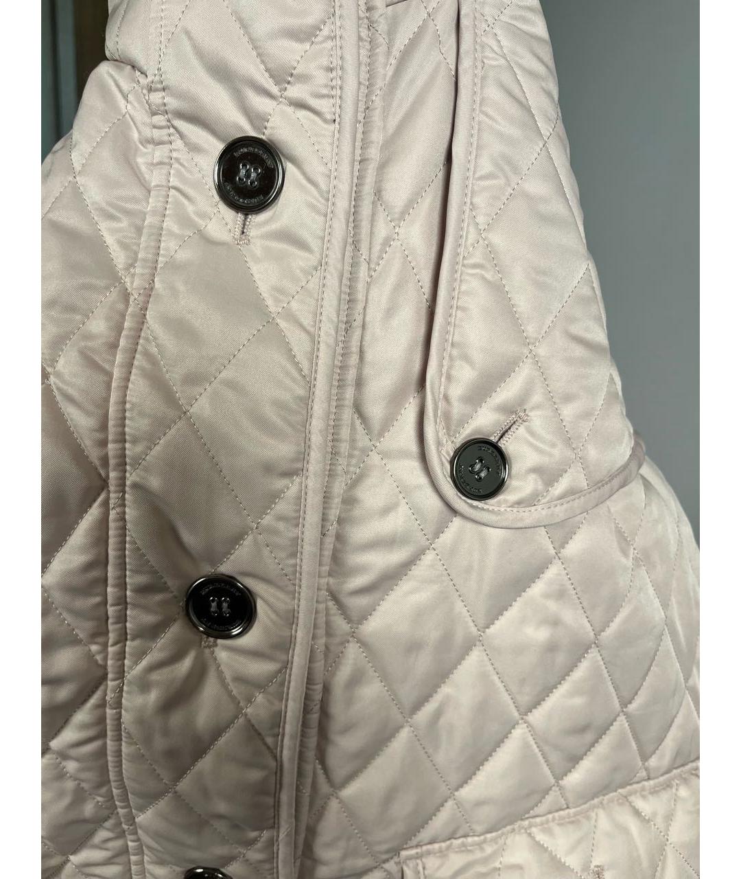 BURBERRY Бежевая полиэстеровая куртка, фото 4