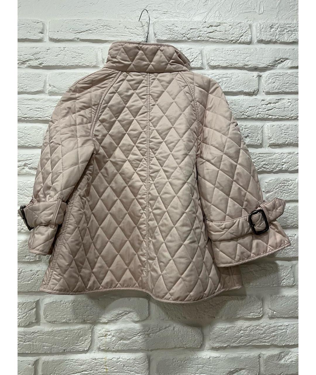 BURBERRY Бежевая полиэстеровая куртка, фото 2
