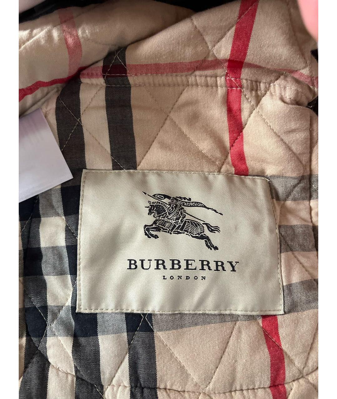 BURBERRY Бежевая полиэстеровая куртка, фото 7