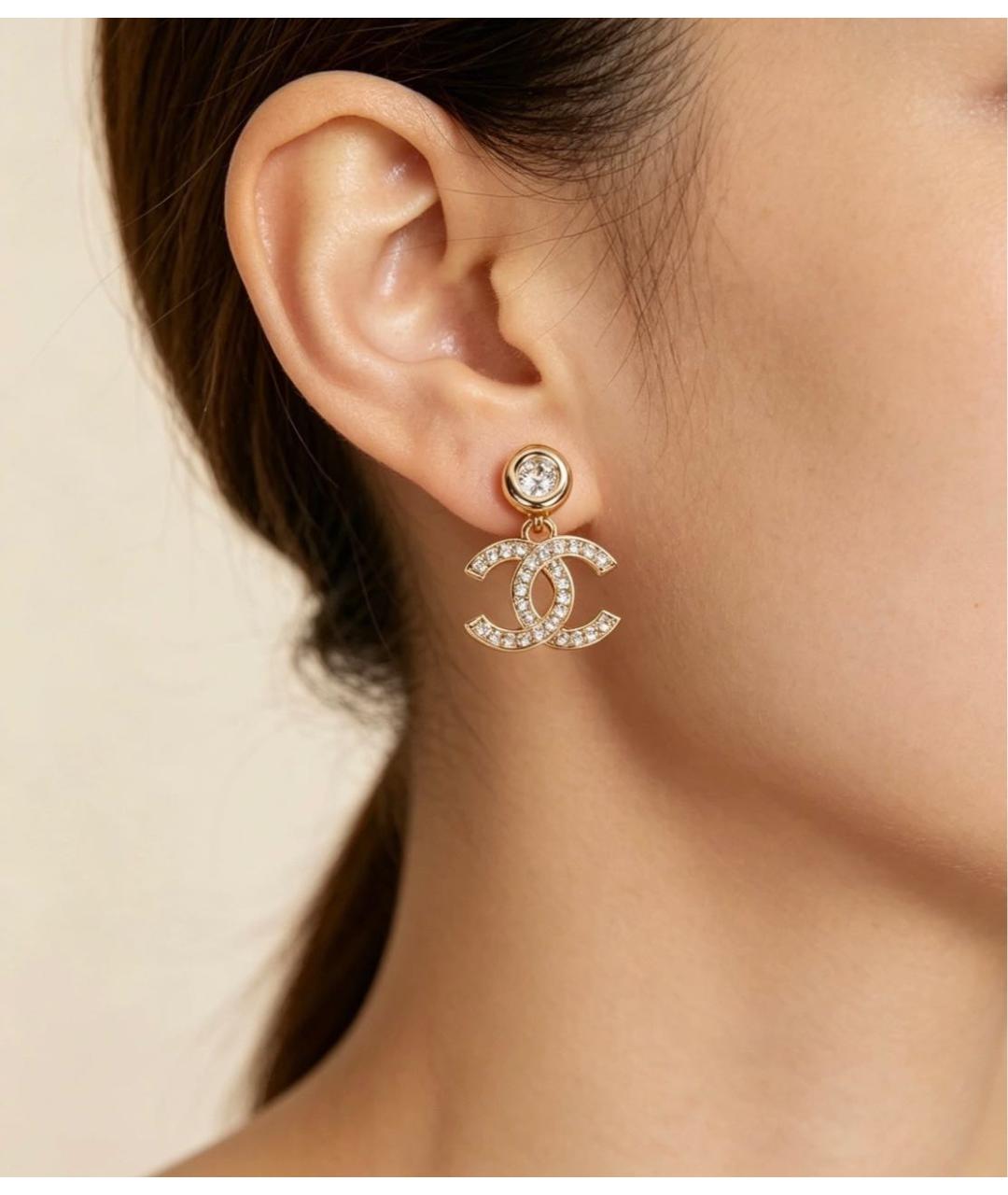 CHANEL Золотые серьги, фото 6