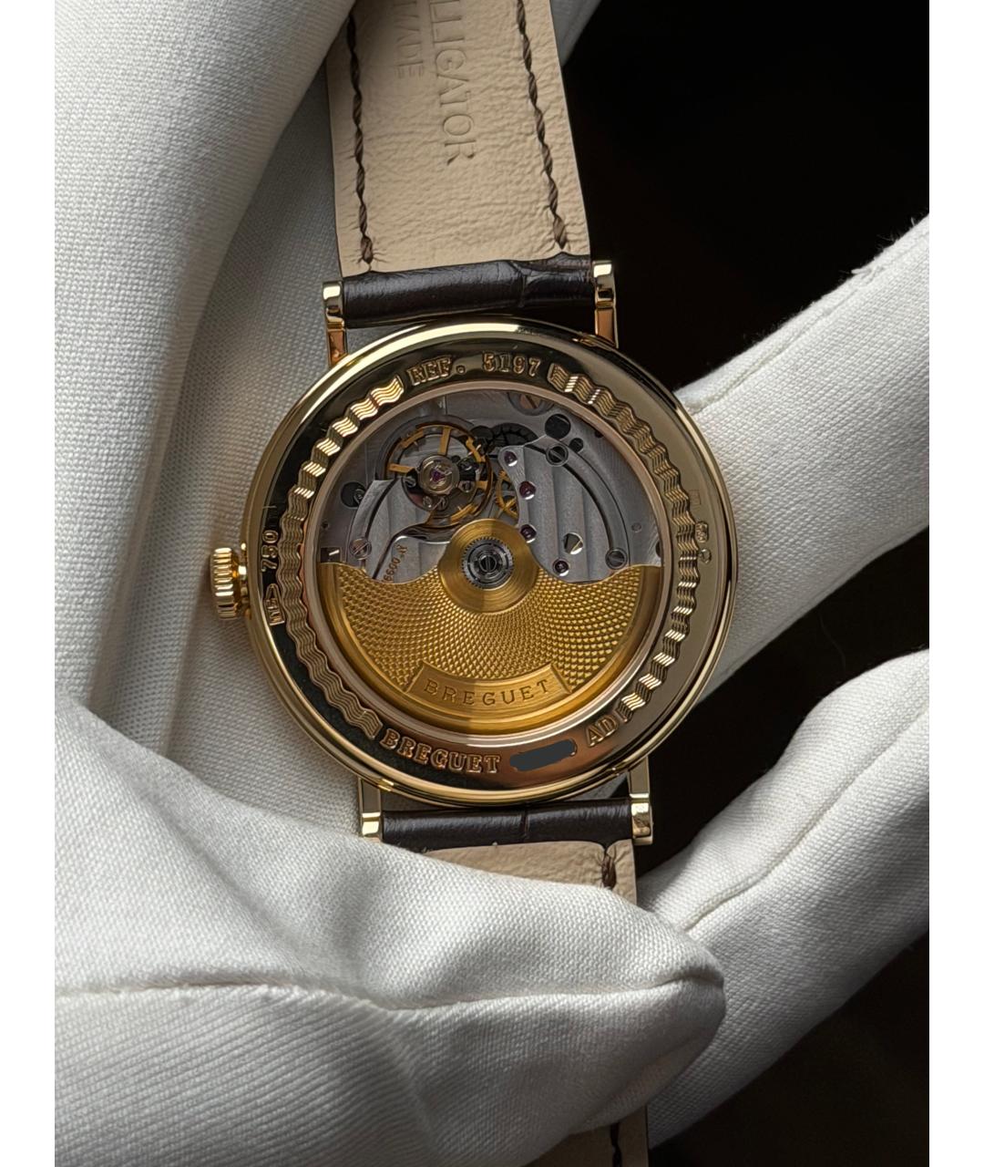 Breguet Белые часы из желтого золота, фото 8