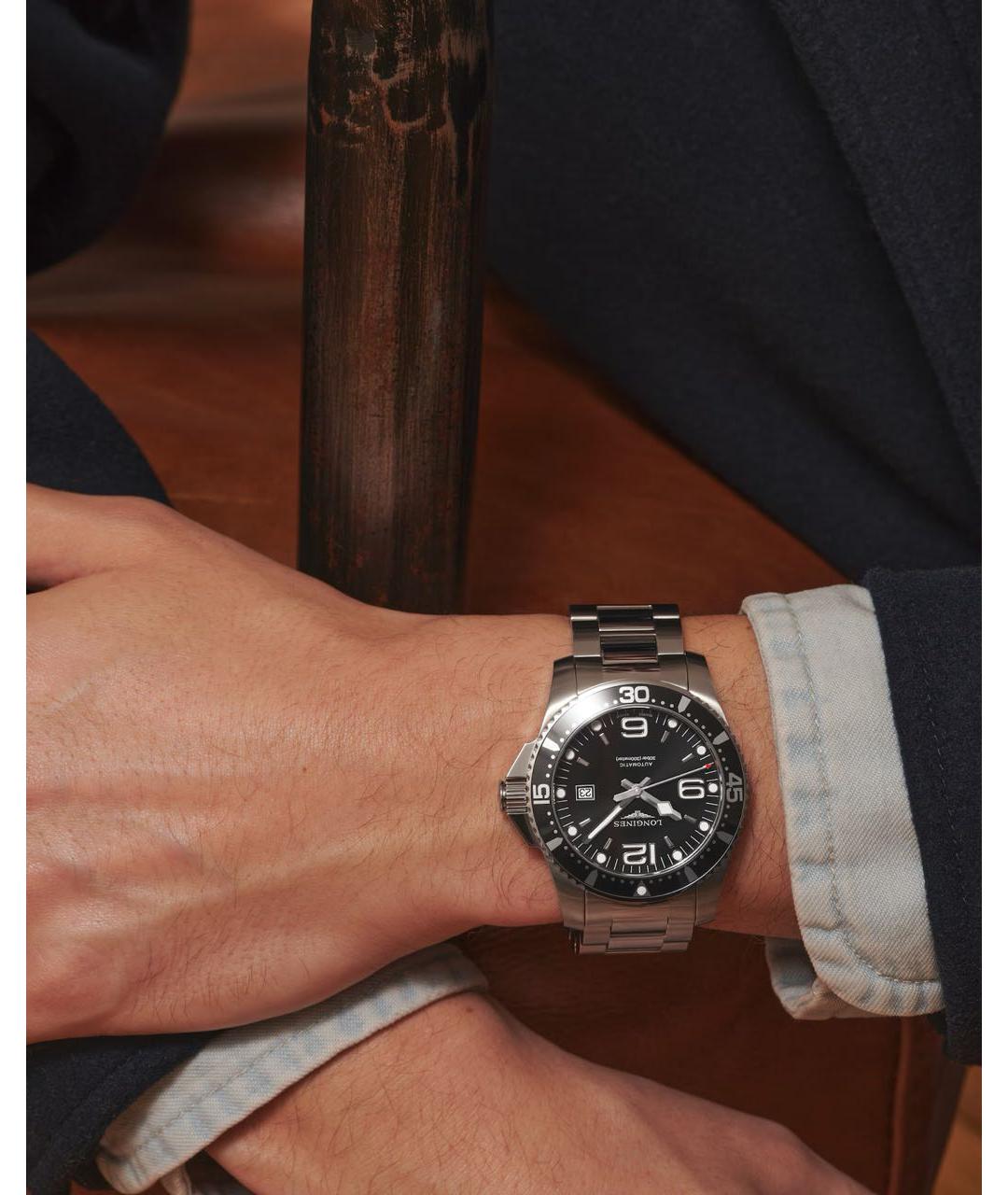LONGINES Серебряные стальные часы, фото 5