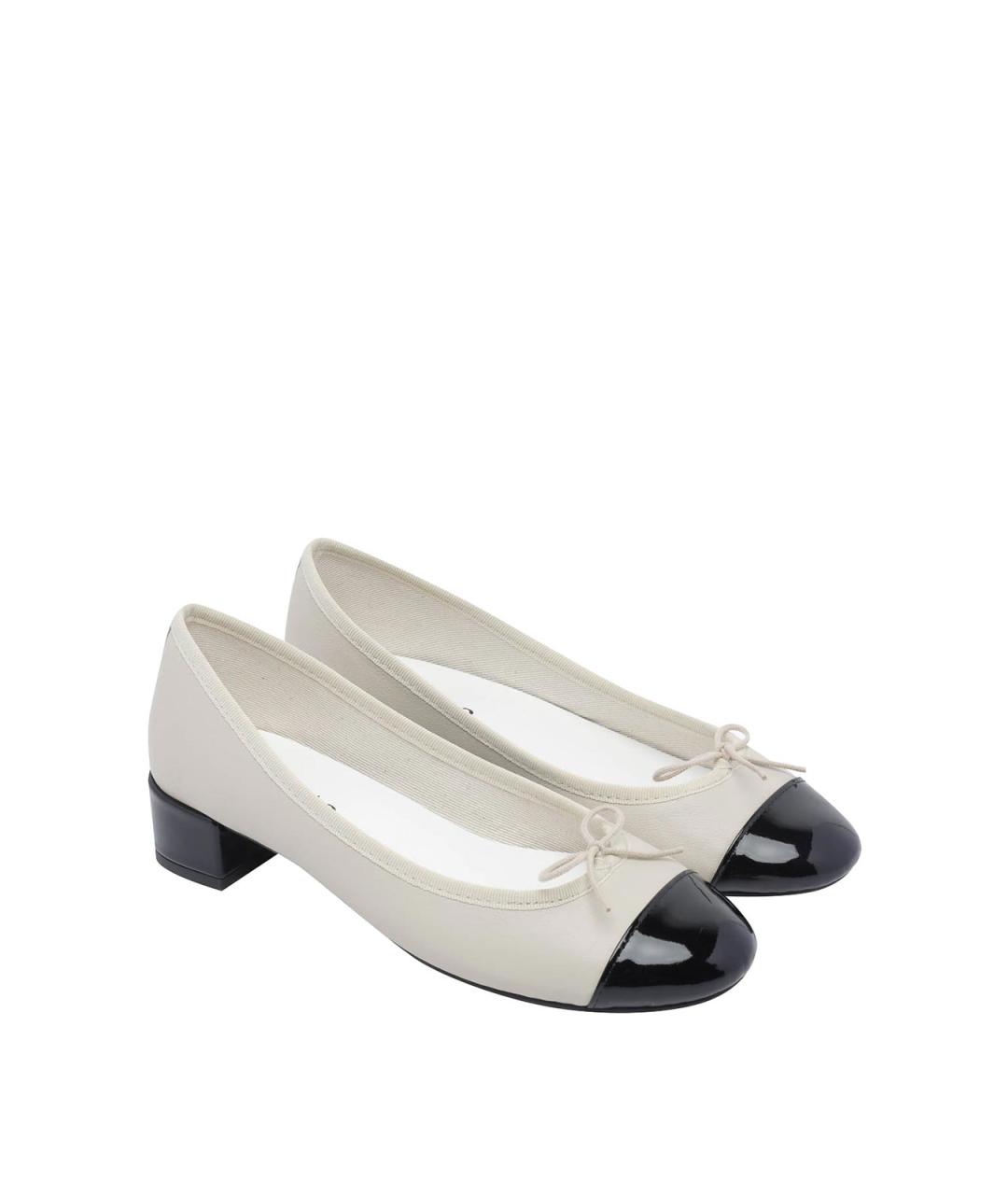 REPETTO Белые кожаные балетки, фото 2