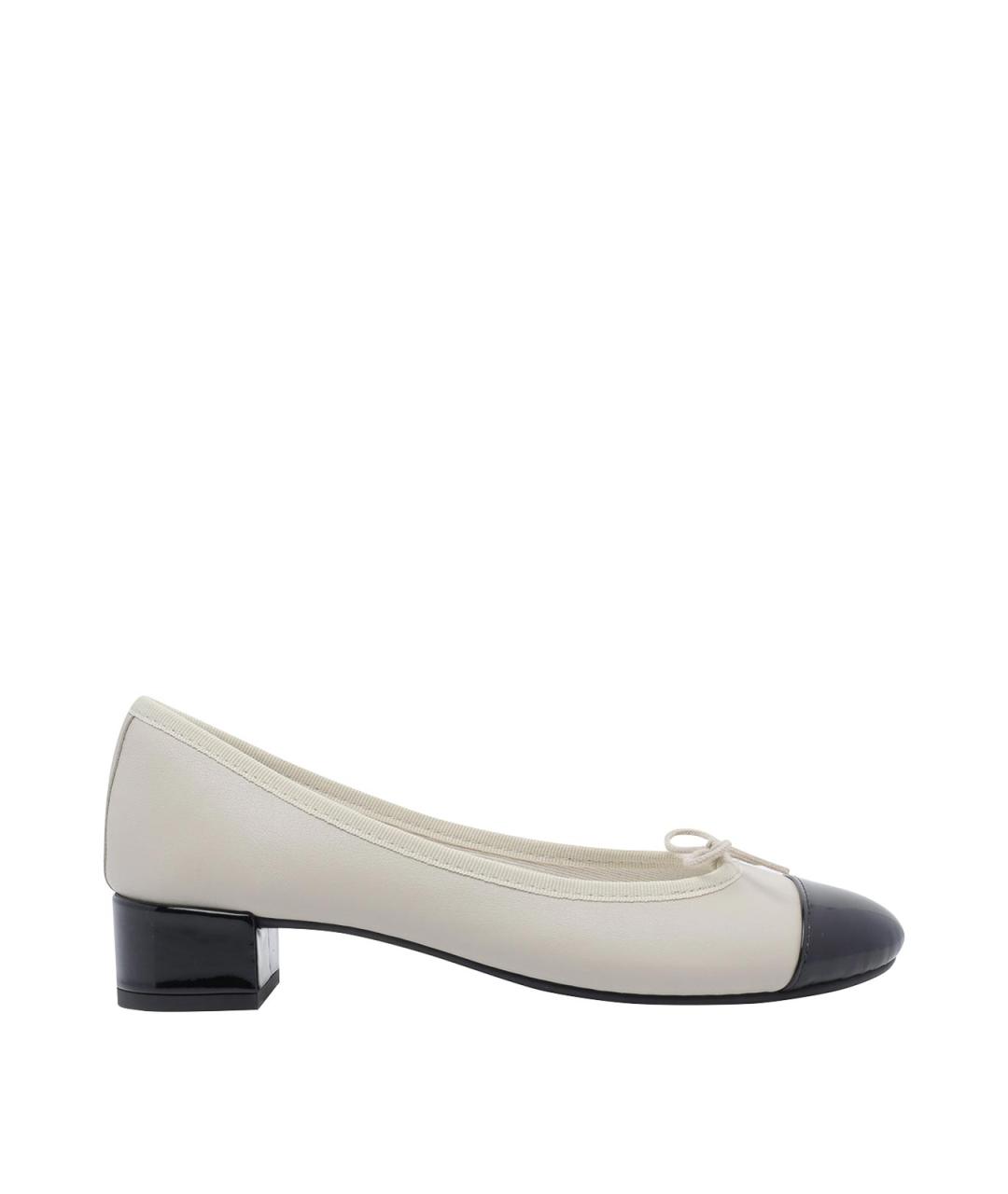 REPETTO Белые кожаные балетки, фото 1