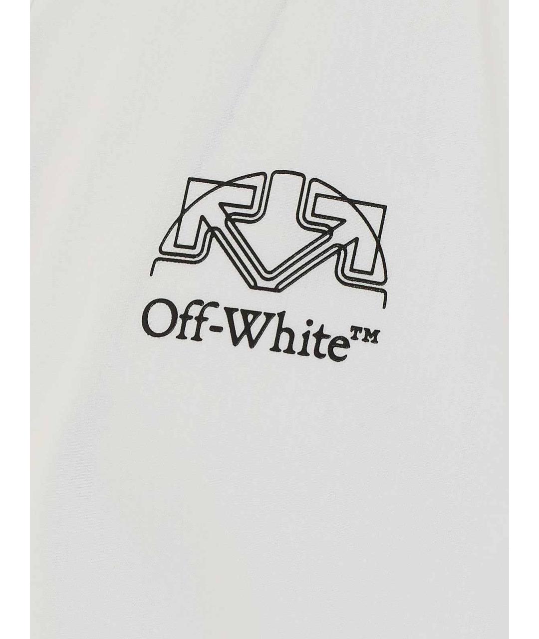 OFF-WHITE Белая хлопковая кэжуал рубашка, фото 3