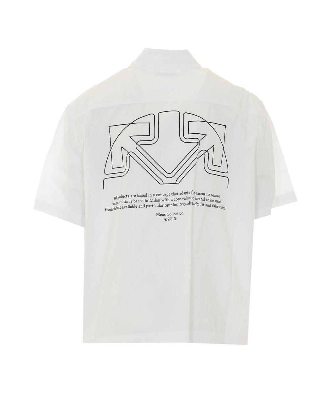 OFF-WHITE Белая хлопковая кэжуал рубашка, фото 2