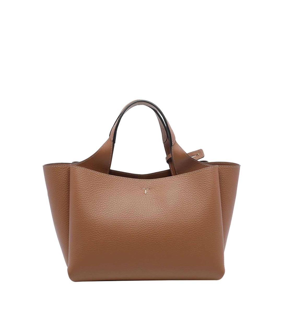 TOD'S Коричневая кожаная сумка тоут, фото 3