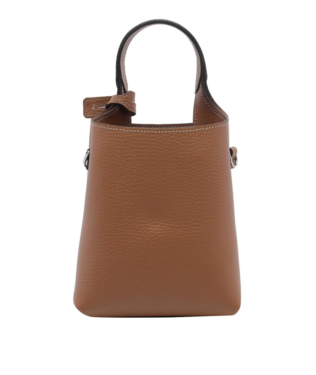 TOD'S Коричневая кожаная сумка тоут, фото 3