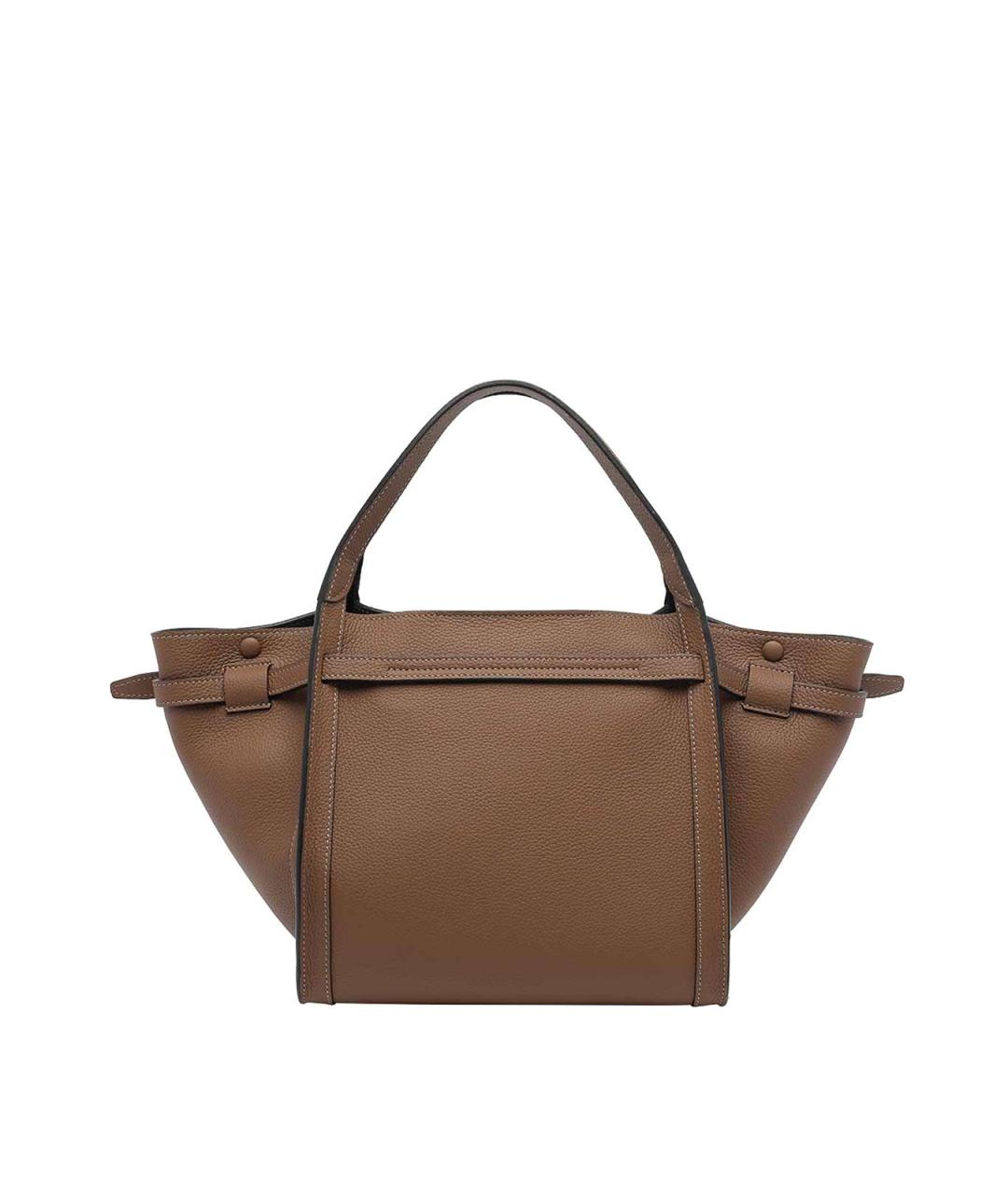 TOD'S Коричневая кожаная сумка тоут, фото 3
