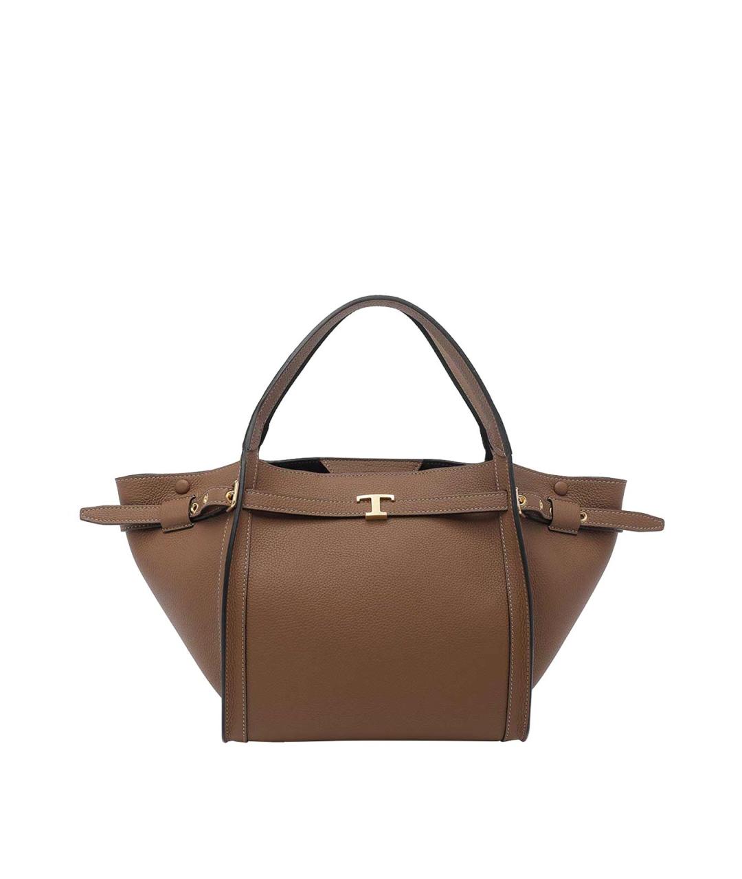 TOD'S Коричневая кожаная сумка тоут, фото 1