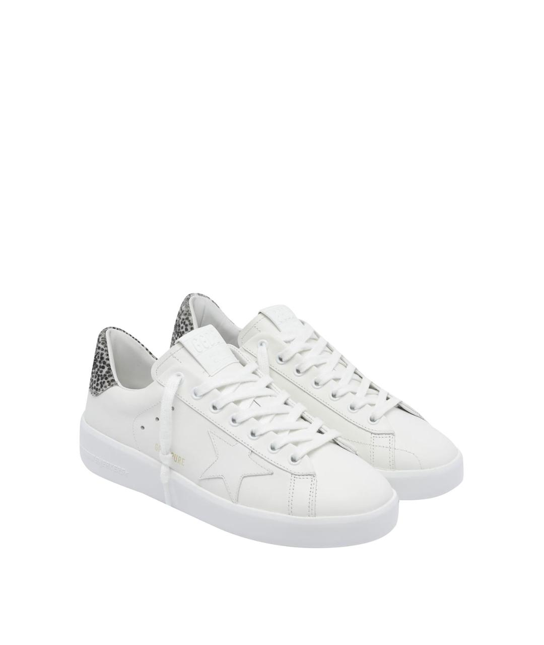 GOLDEN GOOSE Белые кожаные кроссовки, фото 2