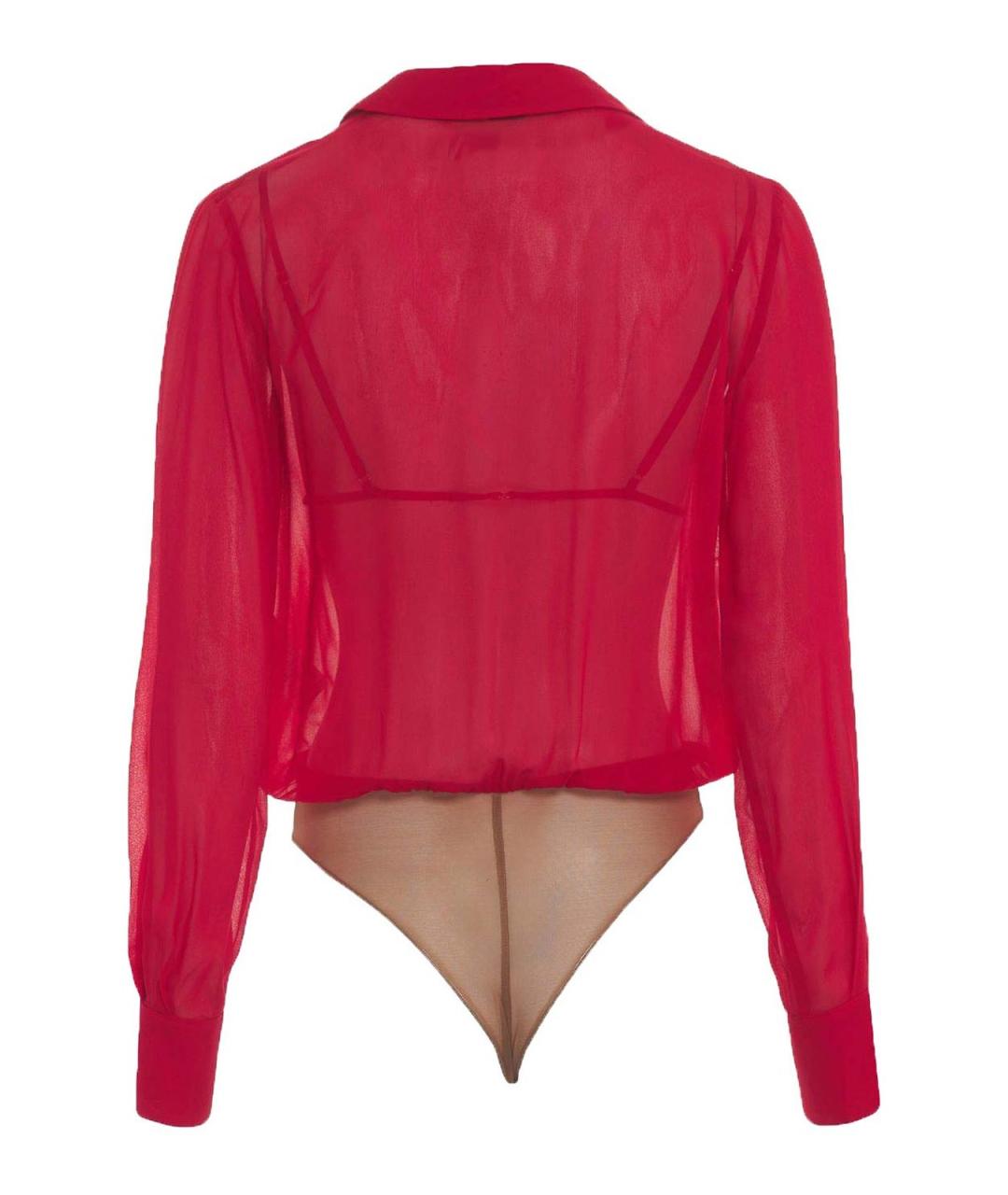 ELISABETTA FRANCHI Красное вискозное боди, фото 2