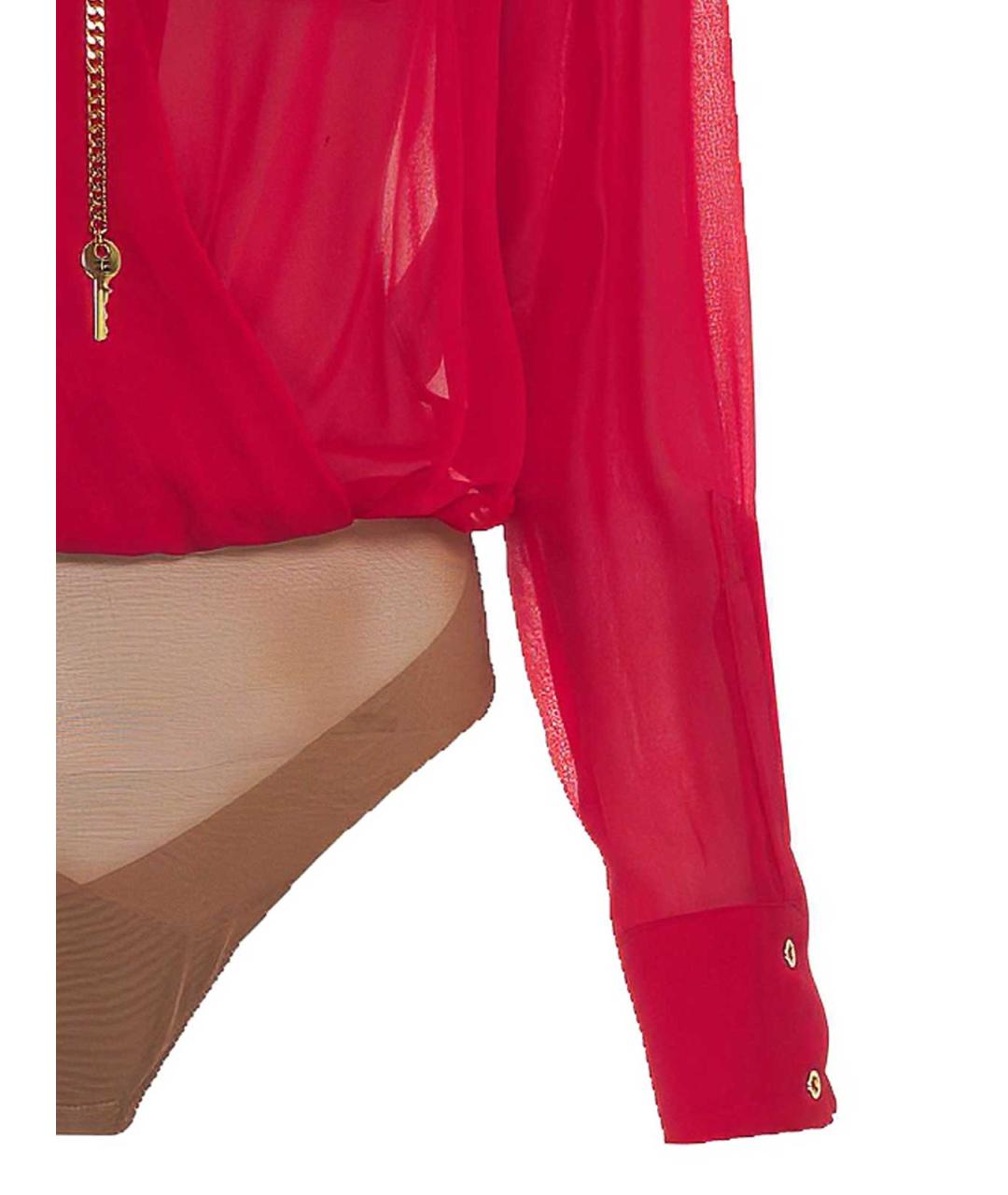 ELISABETTA FRANCHI Красное вискозное боди, фото 4