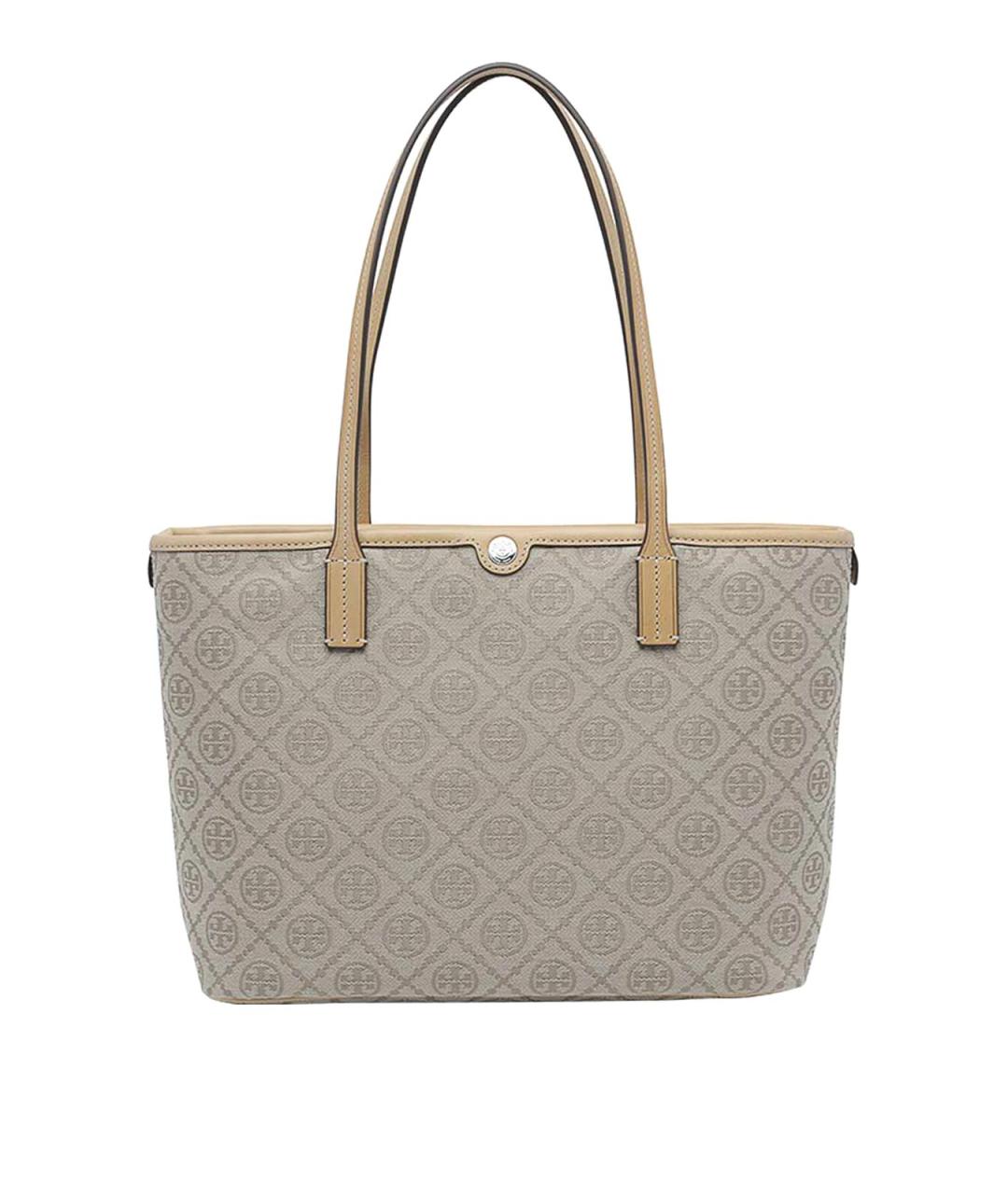 TORY BURCH Бежевая кожаная сумка тоут, фото 1
