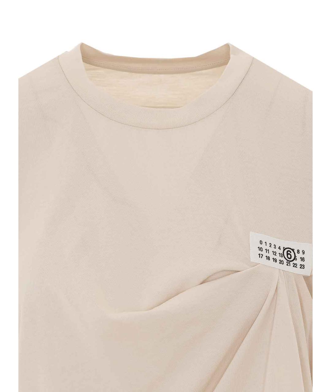 MM6 MAISON MARGIELA Белая хлопковая футболка, фото 4